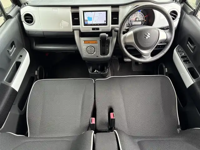 スズキ ハスラー X 滋賀県 2015(平27)年 5.2万km フェニックスレッドパール/ブルーイッシュブラックパール 純正ナビ/CD/SD/ワンセグTV/USB/AUX/バックカメラ/レーダーブレーキサポート/プッシュスタート/スマートキー/ETC/シートヒーター/純正アルミホイール