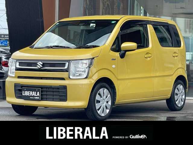 スズキ ワゴンＲ HYBRID FX 鹿児島県 2017(平29)年 1.8万km サニーイエローM 純正CDオーディオ/AUX接続可/前方ドライブレコーダー/運転席シートヒーター/衝突軽減ブレーキ/レーンキープアシスト/オートエアコン/HUD/電動格納ミラー/純正ドアバイザー/ライトレベライザー/純正フロアマット/プッシュスタート/スマートキー/新車時保証書/取扱説明書