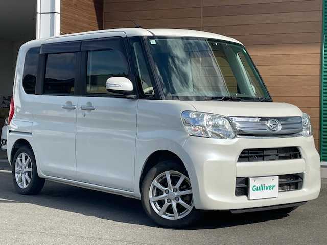 ダイハツ タント G 静岡県 2015(平27)年 5万km パールホワイトⅢ 片側パワースライドドア/ETC/アイドリングストップ/純正フロアマット/純正14インチアルミホイール/オートエアコン/プッシュスタート/ドアバイザー/取説説明書・記録簿・保証書/スマートキー/スペアキー/パワーウィンドウ