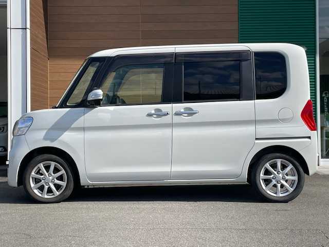 ダイハツ タント G 静岡県 2015(平27)年 5万km パールホワイトⅢ 片側パワースライドドア/ETC/アイドリングストップ/純正フロアマット/純正14インチアルミホイール/オートエアコン/プッシュスタート/ドアバイザー/取説説明書・記録簿・保証書/スマートキー/スペアキー/パワーウィンドウ