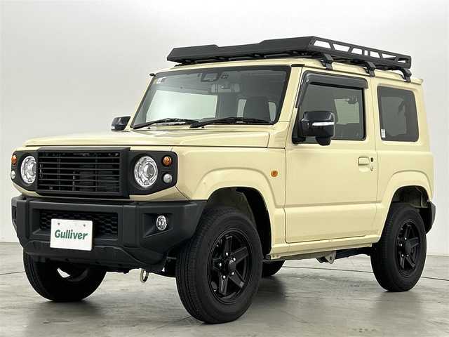 スズキ ジムニー XC 福岡県 2023(令5)年 1.3万km シフォンアイボリーM 社外８型ナビ　/バックカメラ　/前後ドラレコ　/デジタルルームミラー　/ＥＴＣ　/ルーフラック　/クルーズコントロール　/衝突軽減ブレーキ　/レーンキープ　/ヒルディセントコントロール　/シートヒーター　/純正ＡＷ積込み有