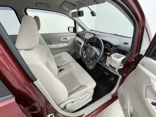 ダイハツ ムーヴ L SA 大分県 2015(平27)年 3.8万km ファイアークォーツレッドM 社外ナビ/（フルセグ/CD/DVD)/前方ドライブレコーダー/ヘッドライトレベライザー/ベンチシート/PWRモード/衝突軽減ブレーキ/社外アルミホイール/リモコンキー/アイドリングストップ/保証書・取扱説明書