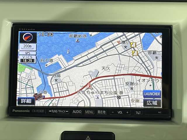 スズキ ハスラー Jスタイル 沖縄県 2015(平27)年 6.3万km ブルーイッシュブラックパール 禁煙車/県外仕入れ/社外ナビ/【CD/DVD/フルセグTV/BT】/ETC/前方ドライブレコーダー/レーダーブレーキサポート/シートヒーター/電動格納ミラー/LEDヘッドライト/オートライト/スマートキー/スペアキー