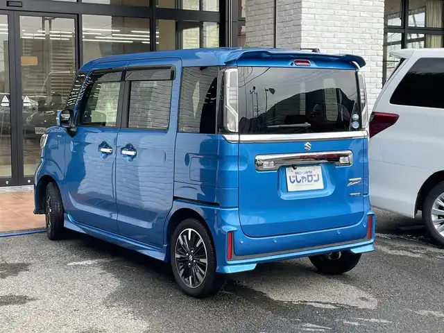 スズキ スペーシア カスタム HYBRID XS 高知県 2019(平31)年 7.7万km ブリスクブルーM (株)IDOMが運営する【じしゃロン高知店】の自社ローン対象車両になります。こちらは現金ご利用時の価格です。自社ローンご希望の方は別途その旨お申付け下さい。/社外ナビ　バックカメラ　ドライブレコーダー　レーダーブレーキサポート　両側電動スライドドア　スマートキー　プッシュスタート　ドアバイザー　フロアマット　１５インチ純正アルミホイール