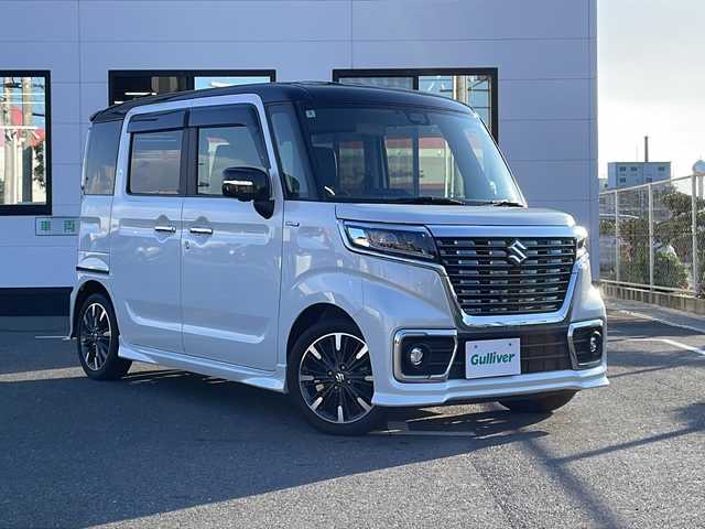 スズキ スペーシア カスタム HYBRID XS 山口県 2020(令2)年 5.8万km ピュアホワイトパール/ブラック2トーン 純正9インチメモリナビ【CN-RZ856】/・フルセグテレビ/・Bluetooth機能/・iPod接続/・SDMemorymusic/・AM/FMラジオ/・ハンズフリー通話機能/バックカメラ/全周囲モニター/両側パワースライドドア/後席エアコン/サンシェード/ETC/スマートキー/プッシュスタート/デュアルセンサーブレーキサポート/誤発進抑制機能/後方誤発進抑制機能/車線逸脱警報機能/車線逸脱抑制機能/発進お知らせ機能/ヘッドアップディスプレイ/車線維持支援機能/盗難防止装置