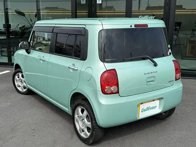 スズキ ラパン XL 栃木県 2015(平27)年 8.6万km フォレストアクアメタリック 車検期限令和8年2月22日まで/運転席シートヒーター/社外ナビ/ワンセグTV走行中視聴可/アイドリングストップ/ETC車載器/社外14インチAW/スマートキー×2