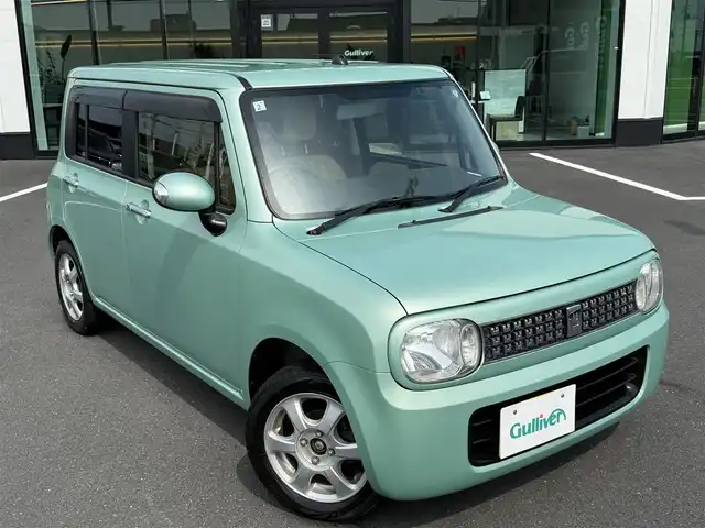 スズキ ラパン XL 栃木県 2015(平27)年 8.6万km フォレストアクアメタリック 車検期限令和8年2月22日まで/運転席シートヒーター/社外ナビ/ワンセグTV走行中視聴可/アイドリングストップ/ETC車載器/社外14インチAW/スマートキー×2