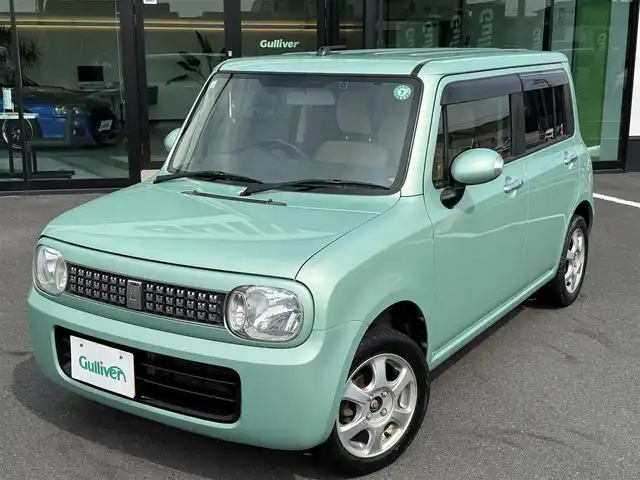 スズキ ラパン XL 栃木県 2015(平27)年 8.6万km フォレストアクアメタリック 車検期限令和8年2月22日まで/運転席シートヒーター/社外ナビ/ワンセグTV走行中視聴可/アイドリングストップ/ETC車載器/社外14インチAW/スマートキー×2