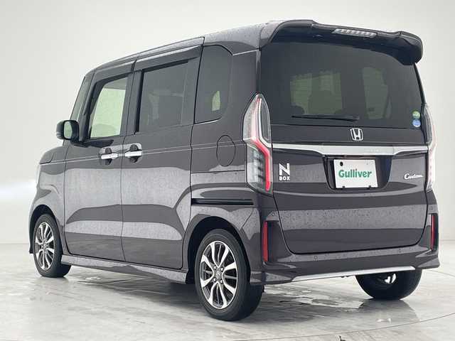 ホンダ Ｎ ＢＯＸ カスタム L 沖縄県 2021(令3)年 6.5万km プレミアムベルベットパープル・パール 禁煙車/純正8インチナビ【VXU-217NBI】/（フルセグTV/CD/DVD/Bluetooth）/ビルトインETC/前後ドライブレコーダー/追従クルーズコントロール/レーンキープアシスト/アイドリングストップ/LEDヘッドライト/オートライト/片側パワースライドドア/前席シートヒーター/スマートキー/スペアキー/プッシュスタート/保証書/取扱説明書
