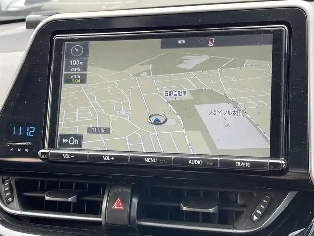 トヨタ Ｃ－ＨＲ G 東京都 2017(平29)年 10.7万km イエロー ワンオーナー/純正ナビ/フルセグ/CD/DVD/AM/FM/BT/追従クルコン/ＬＡＴ/シートヒーター/純正アルミ/ＥＴＣ/純正フロアマット/ＡＣ１００Ｖ/ステアリングスイッチ/ドライブモード/横滑り制御機能/ヘッドライトレベライザー/SRSエアバック（運転席/助手席）/車両接近警報/オートマチックハイビーム/ドアバイザー