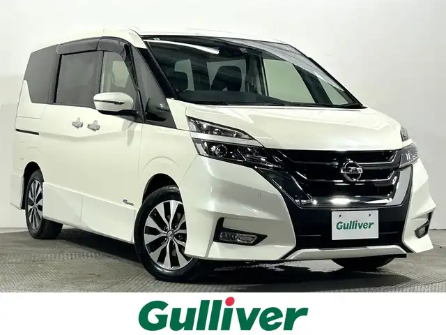 日産 セレナ ハイウェイスター プロパイロットED 大阪府 2017(平29)年 3.9万km ブリリアントホワイトパール プロパイロット/純正9型ナビ　SDカードなし/フリップダウンモニター/両側パワースライドドア/クルーズコントロール/バックカメラ/コーナーセンサー/純正アルミホイール/LEDヘッドライト/リアオートエアコン/オートライト/ドライブレコーダー/ETC/フルセグ/CD/DVD/Bluetooth/ステアリングスイッチ/スマートキー/プッシュスタート