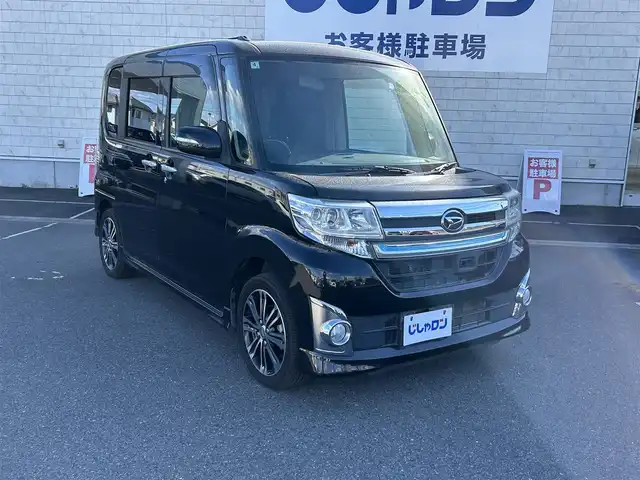 ダイハツ タント カスタム RS SA 群馬県 2014(平26)年 10万km ブラックマイカメタリック (株)IDOMが運営する【じしゃロン伊勢崎店】の自社ローン専用車両になりますこちらは現金またはオートローンご利用時の価格です。自社ローンご希望の方は別途その旨お申付け下さい/スマートアシスト/両側パワースライドドア/社外SDナビゲーション/バックカメラ/CD/DVD/SD/DTV/BT(通話のみ）/LEDヘッドライト/フォグライト/オートライト/ETC/アイドリングストップ/ドアバイザー/純正フロアマット