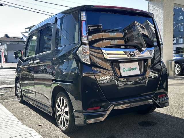 トヨタ タンク カスタムG－T 高知県 2019(令1)年 4.1万km ブラックマイカメタリック フルモデリスタ/両側パワースライドドア/ターボ/純正9インチナビ/（Bluetoothオーディオ/フルセグTV/バックカメラ/CD）ETC/スマートキー/クルーズコントロール/純正フロアマット/純正アルミ/オートハイビーム/前後コーナーセンサー/LEDヘッドライト/衝突被害軽減ブレーキ/レーンキープアシスト