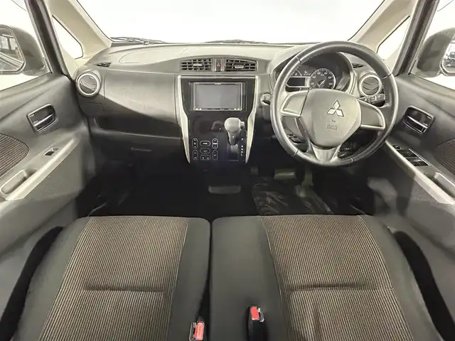 三菱 ｅＫカスタム T 佐賀県 2014(平26)年 10.8万km パープリッシュネイビーパール 社外7インチナビ/CD/DVD/フルセグTV/Bluetooth/バックカメラ /ETC/純正15インチアルミホイール/純正フロアマット/LEDライト/オートライト/フォグライト /純正ドアバイザー/スマートキー/スペアキー
