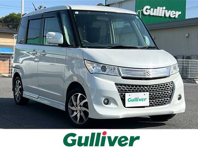 スズキ パレット ＳＷ XS 山口県 2013(平25)年 12.9万km パールホワイト スマートキー/プッシュスタート/ETC/社外ナビ/(DTV/BT/DVD/ラジオ)/片側パワースライドドア/バックカメラ/純正アルミホイール/オートエアコン/オートライト/ドアバイザー/スペアキー/社外フロアマット/取扱説明書/保証書/パワーステアリング/パワーウィンドウ/フォグランプ/ABS(アンチロックブレーキシステム)