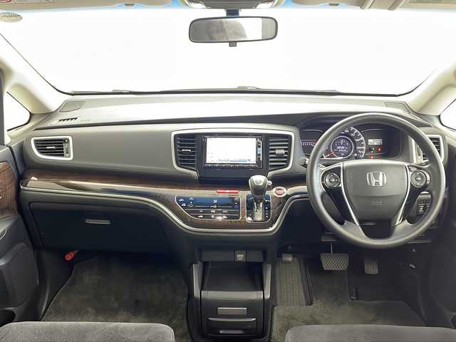 ホンダ オデッセイ G エアロパッケージ 茨城県 2015(平27)年 8.6万km クリスタルブラックパール 純正ナビ　フルセグＴＶ　バックモニター　両側電動スライドドア　クルコン　スマートキー　ＥＴＣ　オートライト　横滑り防止装置　プッシュスタート　エアロ　純正１７インチアルミホイール　純正フロアマット