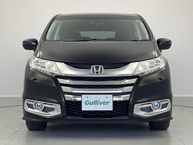 ホンダ オデッセイ G エアロパッケージ 茨城県 2015(平27)年 8.6万km クリスタルブラックパール 純正ナビ　フルセグＴＶ　バックモニター　両側電動スライドドア　クルコン　スマートキー　ＥＴＣ　オートライト　横滑り防止装置　プッシュスタート　エアロ　純正１７インチアルミホイール　純正フロアマット