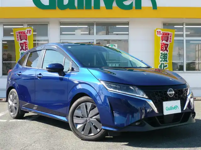 日産 ノート X 静岡県 2021(令3)年 2.1万km オーロラフレアブルーパール 禁煙車/プロパイロット/ニッサンコネクトナビ/アラウンドビューモニター/フルセグテレビ/AppleCarPlay/AndroidAuto/Bluetooth/置くだけ充電/デジタルインナーミラー/電子パーキング/AUTO HOLD/ドライブレコーダー/BSW/BSI/RCTA/スマートキー/スペアキー/ETC2.0/新車保証書/取扱説明書