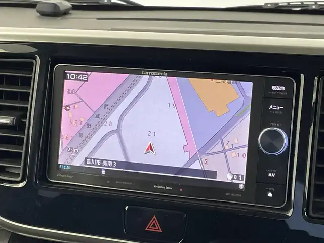 日産 デイズ ルークス ハイウェイスターターボ 埼玉県 2014(平26)年 5.9万km プレミアムパープルP 社外ナビ/ CD DVD 地デジTV Bluetooth/アラウンドビューモニター/両側パワースライドドア/ETC/オートエアコン/オートライト/プッシュスタート/スマートキー/電動格納ミラー/純正フロアマット/純正アルミホイール