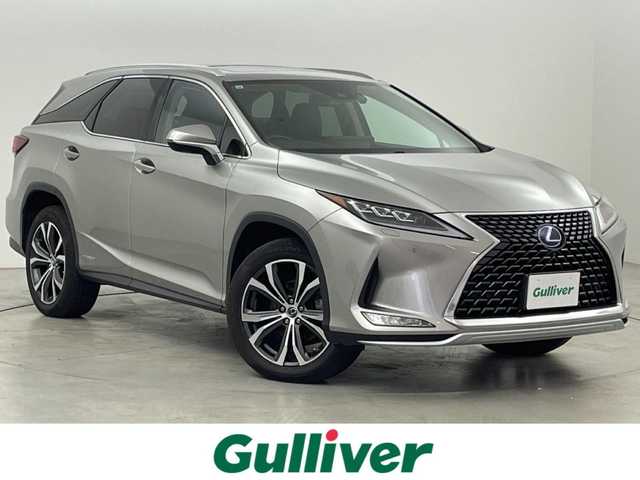 レクサス ＲＸ 450hL 福岡県 2019(令1)年 7.7万km ソニックチタニウム サンルーフ　/メーカーナビ　/全方位カメラ　/ＥＴＣ　/ドラレコ　/ＡＣＣ　/コーナーセンサー　/衝突軽減ブレーキ　/レーンキープ　/ＢＳＭ　/ＰＫＳＢ　/パドルシフト　/シートヒーター／ベンチレーション　/パワーバックドア