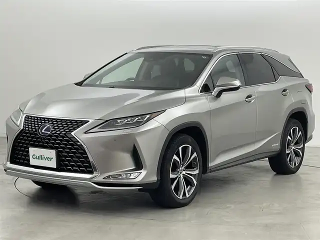 レクサス ＲＸ 450hL 福岡県 2019(令1)年 7.7万km ソニックチタニウム サンルーフ　/メーカーナビ　/全方位カメラ　/ＥＴＣ　/ドラレコ　/ＡＣＣ　/コーナーセンサー　/衝突軽減ブレーキ　/レーンキープ　/ＢＳＭ　/ＰＫＳＢ　/パドルシフト　/シートヒーター／ベンチレーション　/パワーバックドア