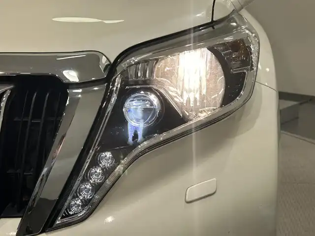 トヨタ ランドクルーザー プラド TX Lパッケージ 愛知県 2014(平26)年 6.5万km ホワイトパールクリスタルシャイン ＳＤナビ　/(Ｂｌｕｅｔｏｏｔｈ/フルセグＴＶ/SD/CD・DVD再生/iPod)/サンルーフ　/黒レザーシート　/前席シートヒーター　/ＥＴＣ　/バックカメラ　/USB接続/電動パワーシート　/クルーズコントロール　/ＬＥＤヘッドライト　　/純正フロアマット　/ＬＥＤフォグ/盗難防止装置