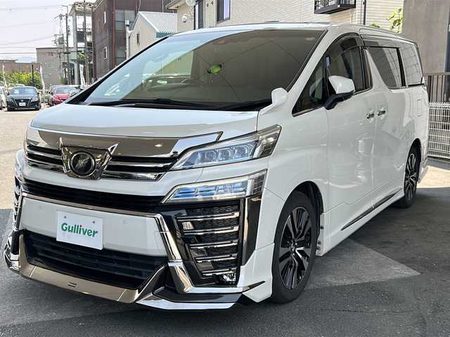 トヨタ ヴェルファイア Z Gエディション 京都府 2019(平31)年 6.8万km ホワイトパールクリスタルシャイン ワンオーナー/純正SDナビ/フルセグTV/モデリスタエアロ/サンルーフ/ＥＴＣ2.0/禁煙車/トヨタセーフティセンス/フリップダウンモニター/（V12T-R68C)/ＢＳＭ/デジタルインナーミラー/Ｄ席ポジションメモリー/前後ドライブレコーダー/ (HDR361GW)/オットマン/3列シート/パワーシート/  D席、N席、2列目/合皮シート/シートヒーター/   D席、N席有/エアシート/   D席、N席有/両側パワースライドドア/バックカメラ/レーンキープアシスト/3眼LED