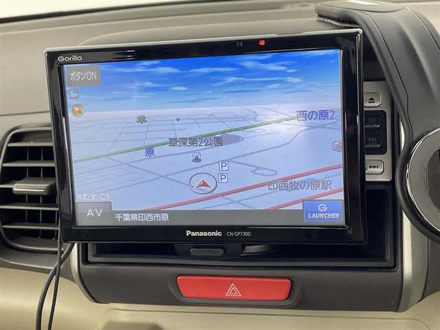 ホンダ Ｎ ＢＯＸ G Lパッケージ 千葉県 2014(平26)年 7.2万km ヒダマリアイボリーパール 社外ナビ/地デジ/左側電動スライドドア/AAC/横滑り防止機能/純正14インチアルミホイール/ヘッドライトレベライザー/ベンチシート/純正フロアマット/ドアバイザー/プッシュスタート/スマートキー/スペアキー1本