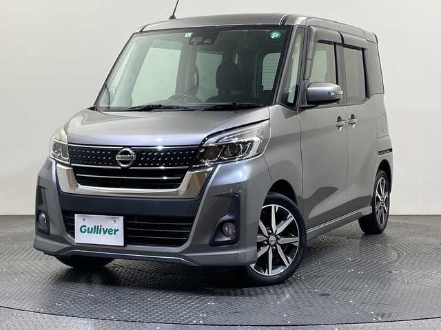 日産 デイズ ルークス ハイウェイスター Gターボ 愛媛県 2017(平29)年 3.6万km チタニウムグレーメタリック ・純正ナビ/フルセグ／Ｂｌｕｅｔｏｏｔｈ/・全方位カメラ/・衝突軽減ブレーキ/・両側パワースライドドア/・クルーズコントロール/・オートマチックハイビーム/・純正１５インチアルミホイール/・ＬＥＤヘッドライト