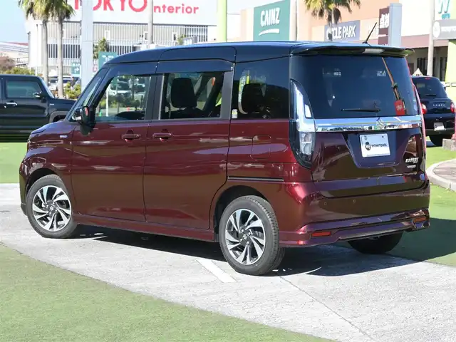 スズキ ソリオ バンディット HV MV 千葉県 2021(令3)年 5.5万km メロウディープレッドパール/ブラック /4WD//禁煙車//ワンオーナー//純正SDナビ//CD/DVD/SD/MSV/USB/BT/フルセグ//全方位カメラ//両側パワースライドドア//純正エンジンスターター//スズキセーフティサポート//デュアルカメラブレーキサポート//レーンキープアシスト//誤発進抑制//レーダークルーズコントロール//ヘッドアップディスプレイ//ビルトインETC//シートヒーター//ミラーヒーター//スマートサーキュレーター//オートライト//LEDヘッドライト//フォグライト//プッシュスタート//純正フロアマット//ドアバイザー