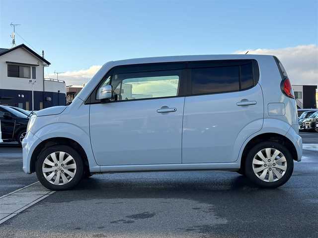 日産 モコ X 静岡県 2014(平26)年 8.5万km エアブルーメタリック エンジンスタートボタン/パワーウィンドウ/パワーステアリング/取扱説明書/アイドリングストップ/スマートキー/オートエアコン/ETC/純正ナビ（CD/DVFD/BT/フルセグ）/　　　デイスプレイ不良/バックカメラ/ベンチシート/合皮シートカバー/布シート/純正フロアマット/純正アルミホイール/ABS/盗難防止装置/Wエアバッグ