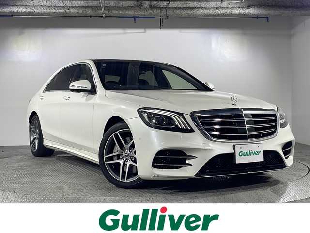 メルセデス・ベンツ Ｓ５６０Ｌ AMGライン 沖縄県 2018(平30)年 3.8万km パール 禁煙車　/純正１２インチナビ　/（フルセグＴＶ　Ｂｌｕｅｔｏｏｔｈ）/サンルーフ　/Ｂｕｒｍｅｓｔｅｒプレミアムサウンド　/ウッドコンビステアリング　/全席メモリー機能付きパワーシート/レザーシート/シートヒーター、エアシート/HUD/BSM/19インチツインスポークアルミホイール