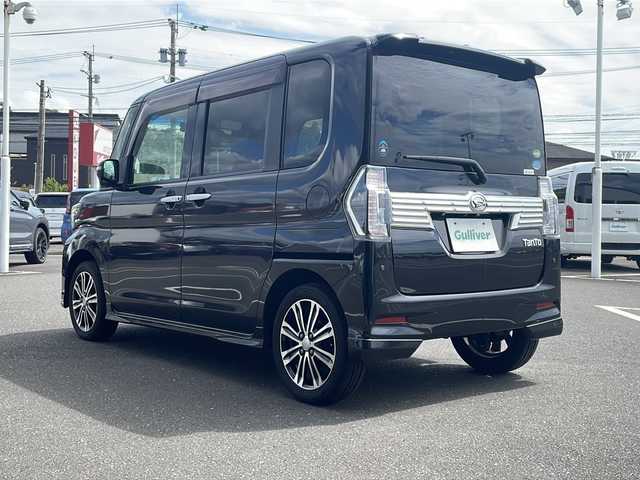 ダイハツ タント カスタム RS トップED SAⅡ 鹿児島県 2016(平28)年 5.4万km ブラックマイカメタリック 社外ＳＤナビ/バックカメラ/ドライブレコーダー/ＥＴＣ/両側パワースライドドア/純正１５インチアルミホイール/ＬＥＤオートライト/保証書/取扱説明書/プッシュスタート　/横滑り防止装置/衝突被害軽減システム/ドアバイザー/電動格納ミラー/パワーウインドウ/AAC