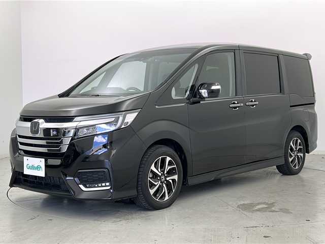 ホンダ ステップワゴン スパーダ ホンダセンシング 宮城県 2018(平30)年 5.9万km プレミアムスパークルブラックパール 純正9インチフリップダウンモニター/【VN-155N】/Honda SENSING/・衝突軽減ブレーキ/・路外逸脱抑制機能/・アダプティブクルーズコントロール/・車線維持支援システム/純正9インチナビ/・BT.CD.DVD.USB.SD/バックカメラ/フルセグTV/両側パワースライドドア/ビルトインETC/純正ドライブレコーダー（F）/プッシュスタート/スマートキー/ステアリングスイッチ/LEDヘッドライト/LEDフォグライト/純正16インチAW/社外フロアマット/シートバックテーブル/ロールサンシェード