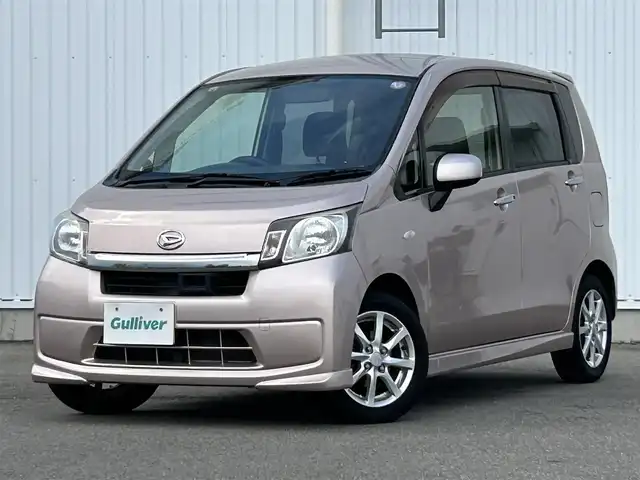 ダイハツ ムーヴ L VSスマートセレクション SA 愛媛県 2014(平26)年 9.9万km ライトローズマイカメタリック 社外ＳＤナビ/CD/USＢ/iPad/ワンセグ/ＥＴＣ/ＵＳＢ/スマートキー/純正フロアマット/アイドリングストップ/プッシュスタート/保証書/取扱説明書