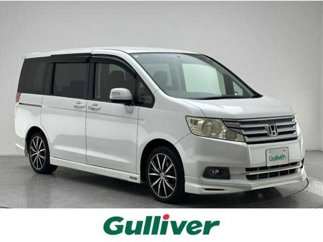 ホンダ ステップワゴン G インターナビコンフォートセレ 兵庫県 2012(平24)年 10.9万km ホワイトオーキッドパール 純正ナビ＆フルセグTV/（CD＆DVD＆MSV）/バックカメラ/両側パワースライドドア/クルーズコントロール/社外17inアルミホイール/モデューロエアロ/ETC/ドアバイザー/純正フロアマット/オートライト/HIDライト/電動格納ミラー/