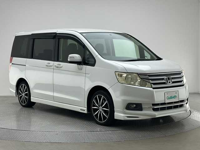 ホンダ ステップワゴン G インターナビコンフォートセレ 兵庫県 2012(平24)年 10.9万km ホワイトオーキッドパール 純正ナビ＆フルセグTV/（CD＆DVD＆MSV）/バックカメラ/両側パワースライドドア/クルーズコントロール/社外17inアルミホイール/モデューロエアロ/ETC/ドアバイザー/純正フロアマット/オートライト/HIDライト/電動格納ミラー/