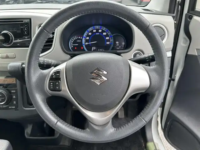 スズキ ワゴンＲ FZ 栃木県 2014(平26)年 3.2万km クリスタルホワイトP 禁煙車/オーディオ/Bluetooth CD USB AUX/ヒートシーター/ベンチシート/ドアバイザー/衝突被害軽減システム/ABS/横滑り防止装置/純正14インチアルミホイール/純正フロアマット/スマートキー/スペアキー/保証書/取扱説明書/記録簿