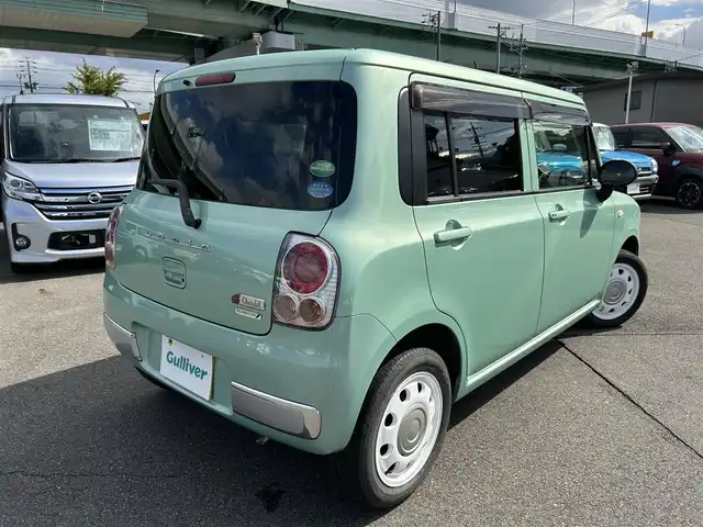 スズキ ラパン ショコラ G 愛知県 2015(平27)年 4.2万km フォレストアクアメタリック 社外ＳＤナビ　/Ｂカメラ　/ＥＴＣ　/ＴＶ　/ＢＴ　/プッシュスタート　/アイドリングストップ　/ハーフレザー　/純正フロアマット　/ドアバイザー　/純正ホイール　/社外ドラレコ　/オートライト