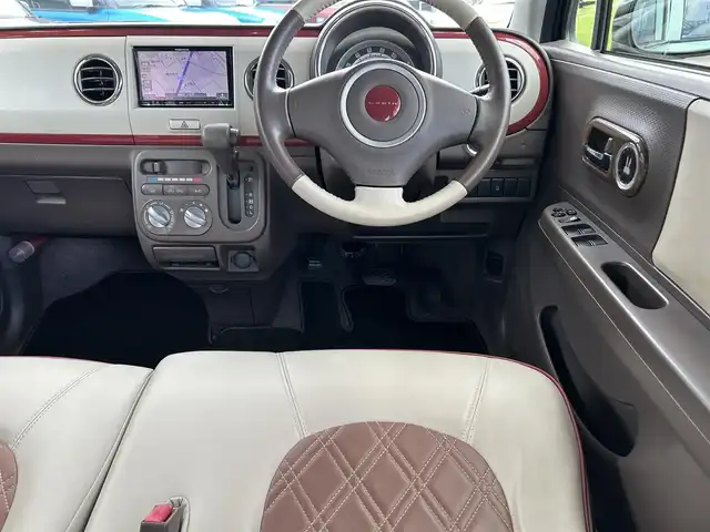 スズキ ラパン ショコラ G 愛知県 2015(平27)年 4.2万km フォレストアクアメタリック 社外ＳＤナビ　/Ｂカメラ　/ＥＴＣ　/ＴＶ　/ＢＴ　/プッシュスタート　/アイドリングストップ　/ハーフレザー　/純正フロアマット　/ドアバイザー　/純正ホイール　/社外ドラレコ　/オートライト