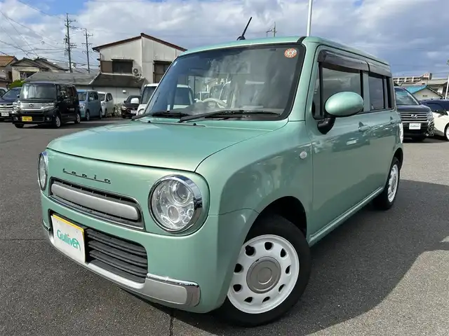 スズキ ラパン ショコラ G 愛知県 2015(平27)年 4.2万km フォレストアクアメタリック 社外ＳＤナビ　/Ｂカメラ　/ＥＴＣ　/ＴＶ　/ＢＴ　/プッシュスタート　/アイドリングストップ　/ハーフレザー　/純正フロアマット　/ドアバイザー　/純正ホイール　/社外ドラレコ　/オートライト