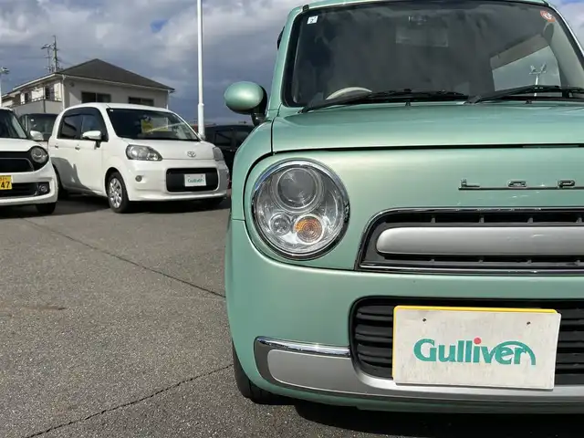 スズキ ラパン ショコラ G 愛知県 2015(平27)年 4.2万km フォレストアクアメタリック 社外ＳＤナビ　/Ｂカメラ　/ＥＴＣ　/ＴＶ　/ＢＴ　/プッシュスタート　/アイドリングストップ　/ハーフレザー　/純正フロアマット　/ドアバイザー　/純正ホイール　/社外ドラレコ　/オートライト