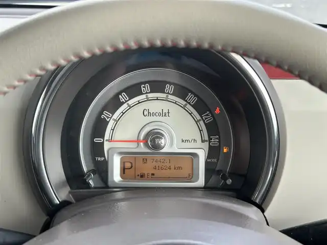 スズキ ラパン ショコラ G 静岡県 2015(平27)年 4.2万km フォレストアクアメタリック 社外ＳＤナビ　/Ｂカメラ　/ＥＴＣ　/ＴＶ　/ＢＴ　/プッシュスタート　/アイドリングストップ　/ハーフレザー　/純正フロアマット　/ドアバイザー　/純正ホイール　/社外ドラレコ　/オートライト