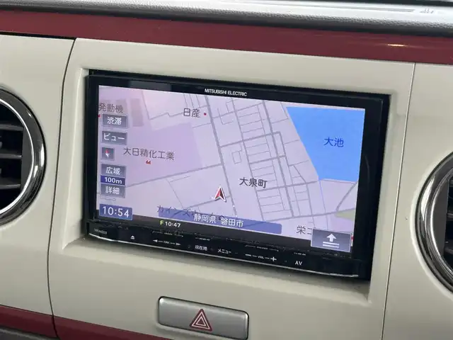 スズキ ラパン ショコラ G 静岡県 2015(平27)年 4.2万km フォレストアクアメタリック 社外ＳＤナビ　/Ｂカメラ　/ＥＴＣ　/ＴＶ　/ＢＴ　/プッシュスタート　/アイドリングストップ　/ハーフレザー　/純正フロアマット　/ドアバイザー　/純正ホイール　/社外ドラレコ　/オートライト