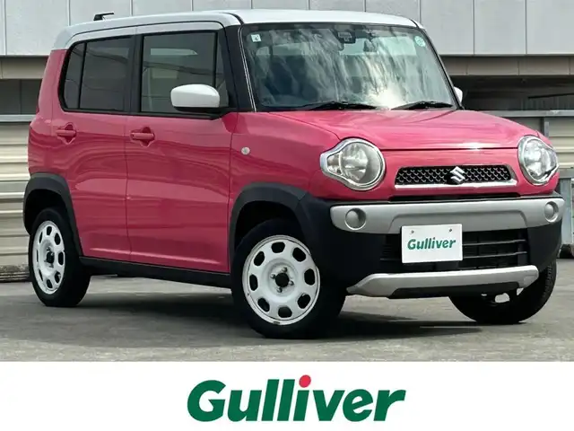 スズキ ハスラー G 静岡県 2015(平27)年 3.8万km キャンディピンクメタリック/ホワイト2トーンルーフ 社外7インチナビ/（FM/AM/CD）/ヒートシーター/アイドリングストップ/プッシュスタート/スマートキー/ドラレコ/エアバッグ/衝突軽減システム/横滑り防止システム/純正15AW