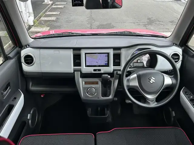 スズキ ハスラー G 静岡県 2015(平27)年 3.8万km キャンディピンクメタリック/ホワイト2トーンルーフ 社外7インチナビ/（FM/AM/CD）/ヒートシーター/アイドリングストップ/プッシュスタート/スマートキー/ドラレコ/エアバッグ/衝突軽減システム/横滑り防止システム/純正15AW