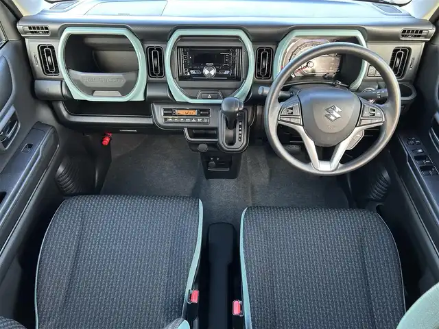 スズキ ハスラー HYBRID G 鹿児島県 2024(令6)年 0.1万km デニムブルー ガンメタリック 2トーン スズキセーフティサポート/レーダークルーズコントロール/CDプレイヤー/Bluetooth/LEDヘッドライト/前席シートヒーター/アイドリングストップ/オートエアコン/スマートキー/スペアキー×１