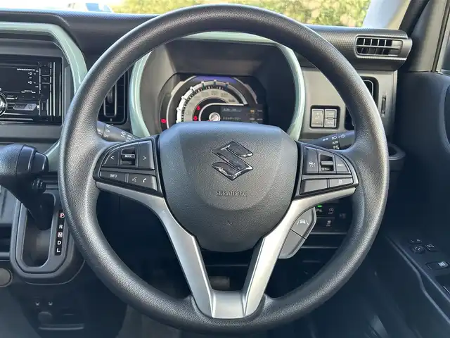 スズキ ハスラー HYBRID G 鹿児島県 2024(令6)年 0.1万km デニムブルー ガンメタリック 2トーン スズキセーフティサポート/レーダークルーズコントロール/CDプレイヤー/Bluetooth/LEDヘッドライト/前席シートヒーター/アイドリングストップ/オートエアコン/スマートキー/スペアキー×１