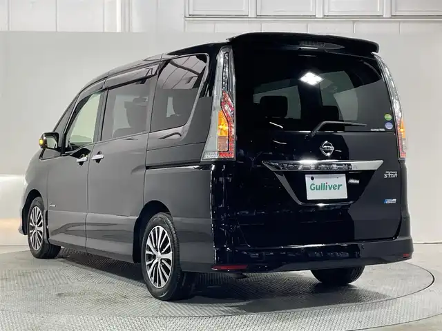 日産 セレナ HWS S HV Vセレ +Sefty Aセーフ 大阪府 2015(平27)年 6万km ダイヤモンドブラック 純正ナビ　全周囲カメラ　Bluetooth　フルセグTV　DVD再生　純正フリップダウンモニター　ドライブレコーダー　衝突軽減ブレーキ　両側パワースライドドア　クルーズコントロール　オートライト　LEDヘッドライト　スマートキー