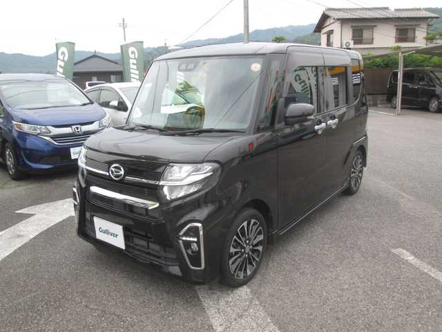 ダイハツ タント カスタム RS セレクション 広島県 2020(令2)年 3.7万km ブラックマイカメタリック 社外メモリーナビ/フルセグTV・BTオーディオ/シートヒーター/ハーフレザーシート/スマートアシスト/LEDオートライト/レーダークルーズコントロール/スーパーロングシートスライド/両側パワースライドドア/バックカメラ/ETC